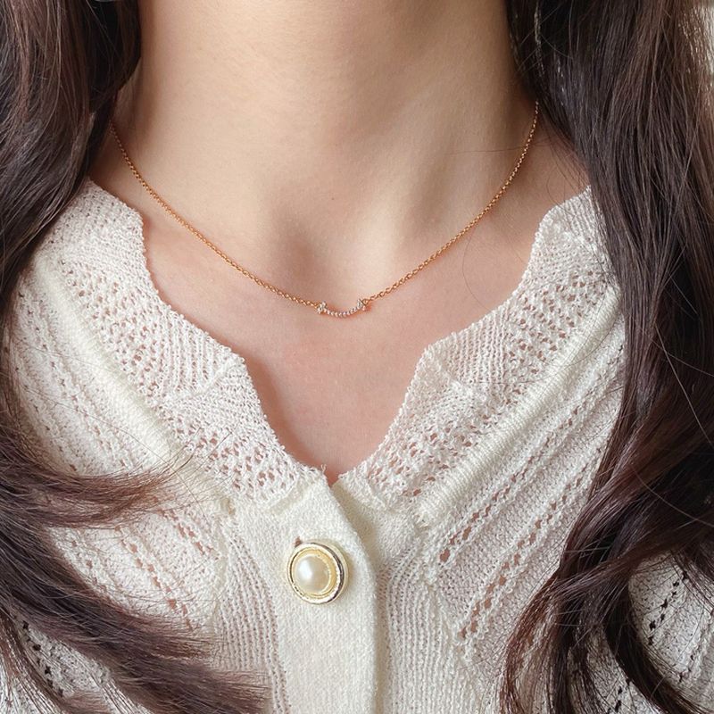 티파니 스마일 파베 펜던트 미니