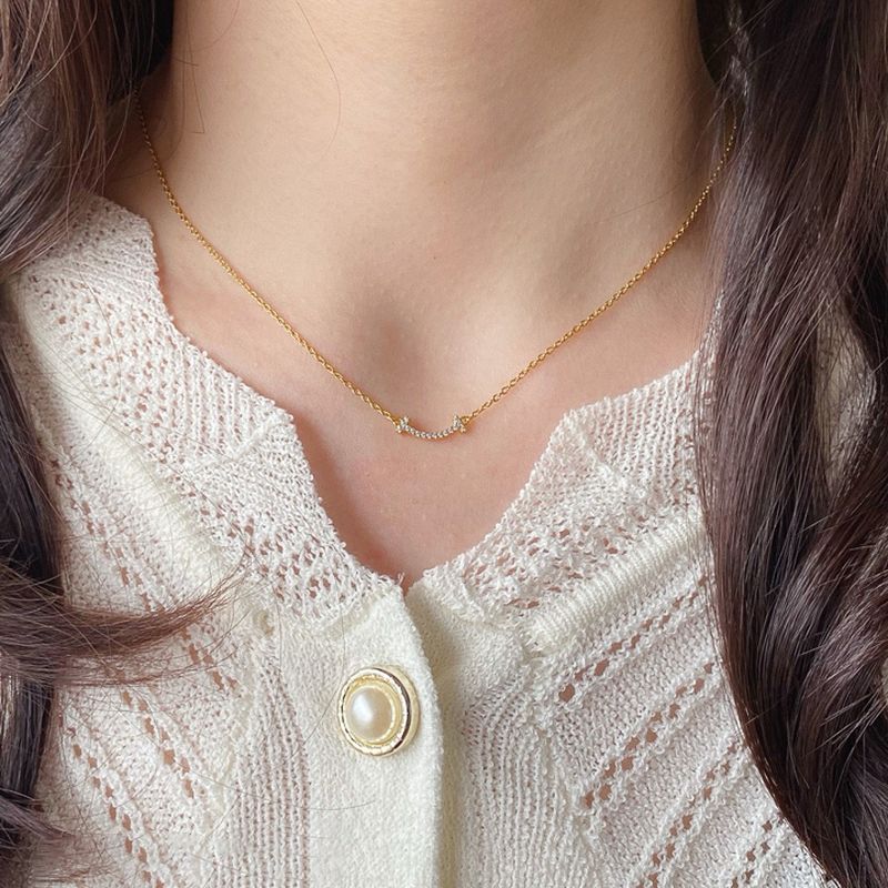 티파니 스마일 파베 펜던트 미니