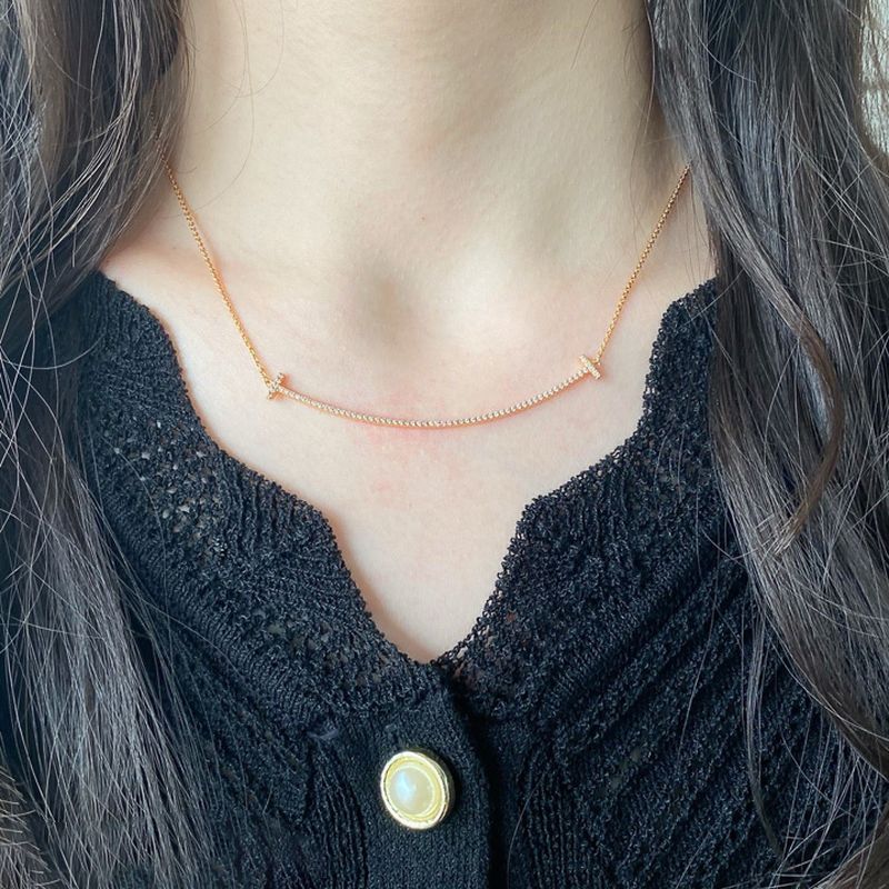 티파니 스마일 파베 펜던트 라지