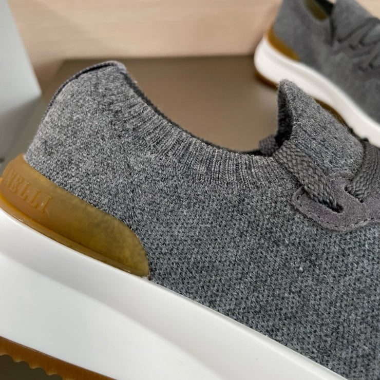 브루넬로 쿠치넬리 코튼 스니커즈 그레이