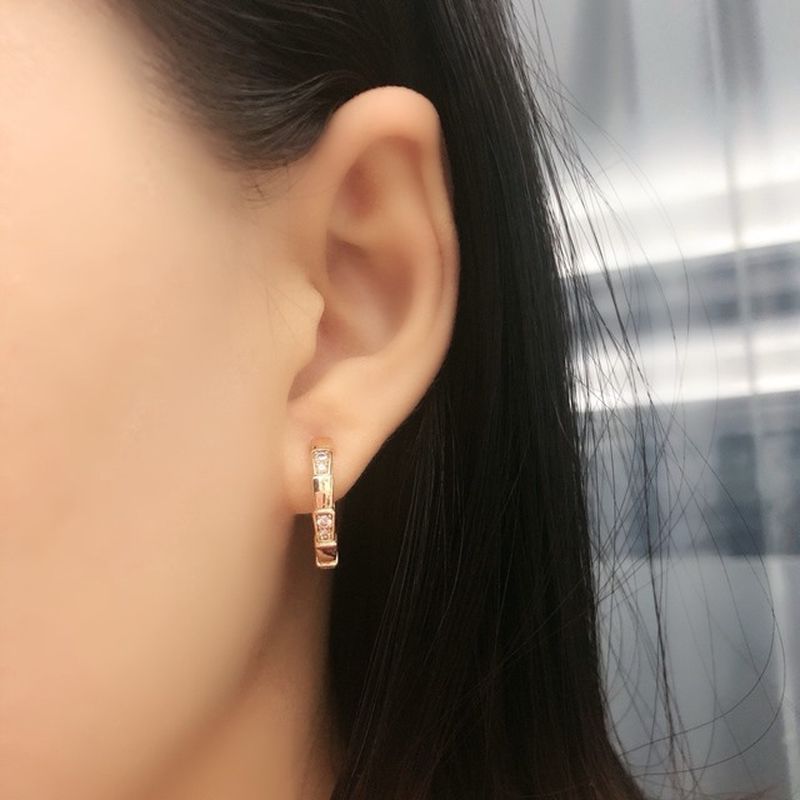 불가리 세르펜티 바이퍼 부분파베 이어링