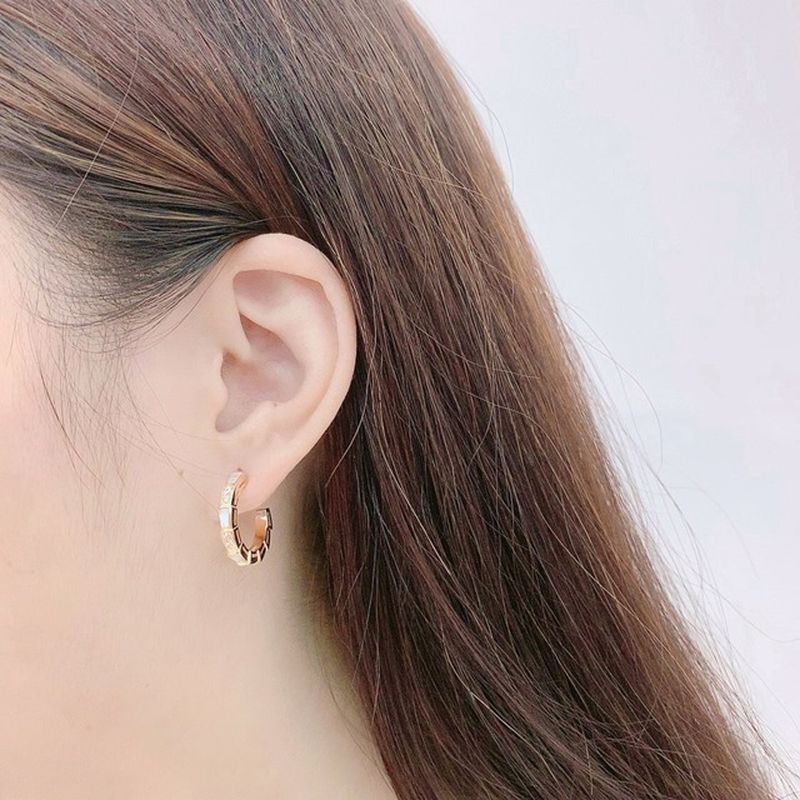 불가리 세르펜티 바이퍼 세라믹 파베 이어링
