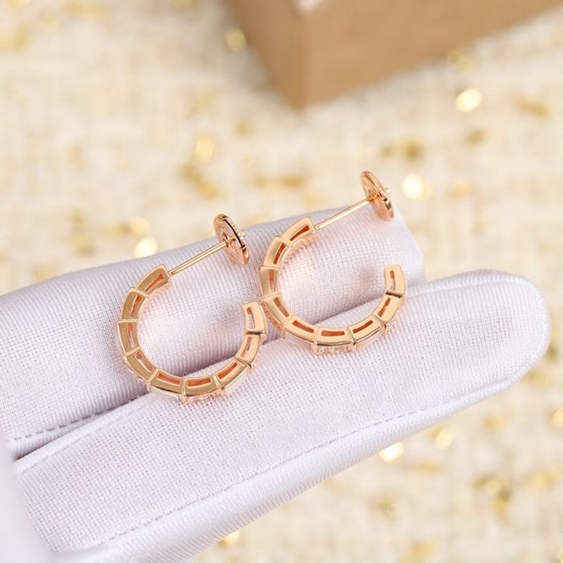 불가리 세르펜티 바이퍼 세라믹 파베 이어링