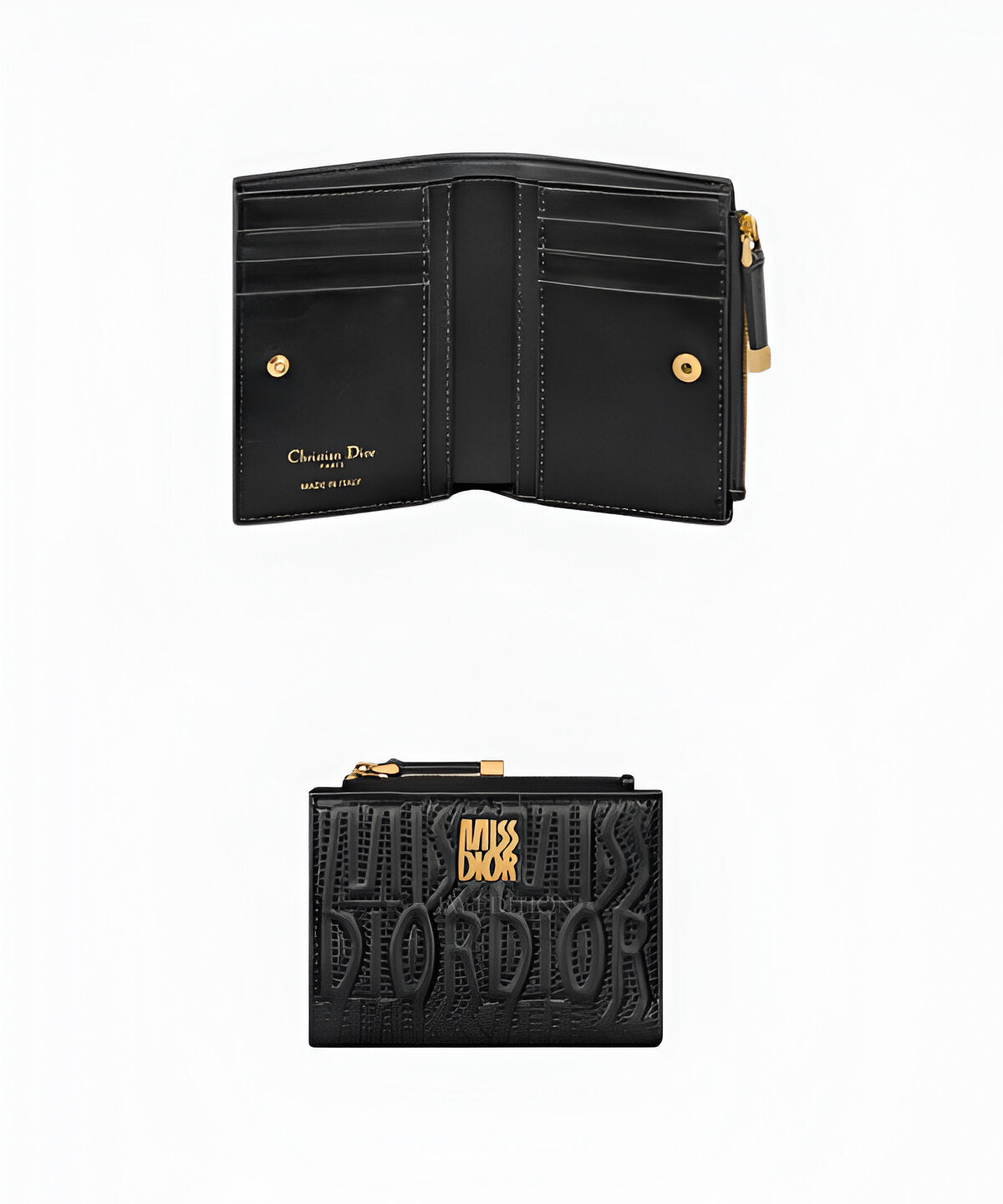  디올 미스 디올 달리아 울오버 지갑 텍스타일 소재와 D.I.O.R. 참 디테일