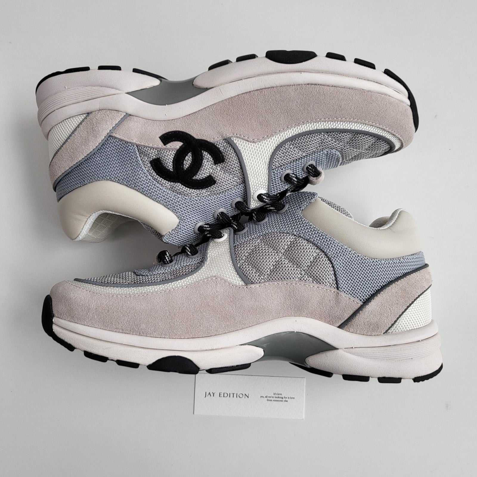 국내) 샤넬 로고 스니커즈 / 블랙 36