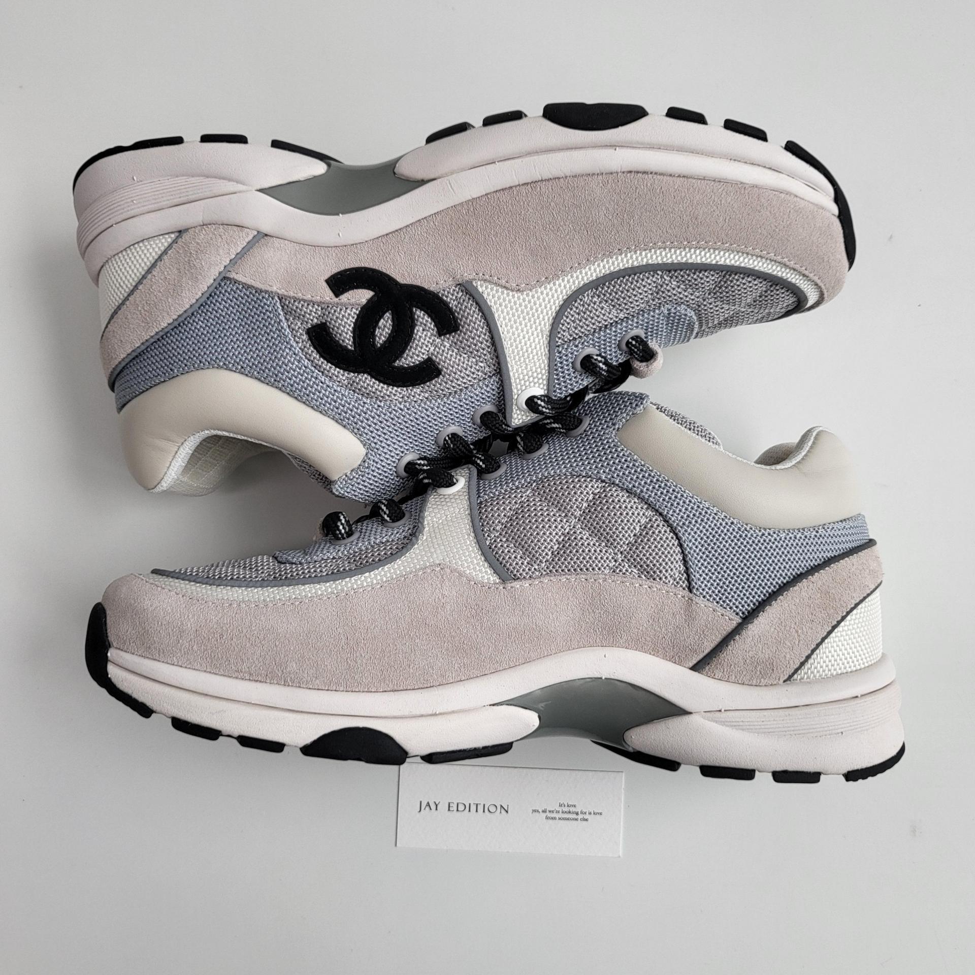 국내) 샤넬 로고 스니커즈 / 블랙 36