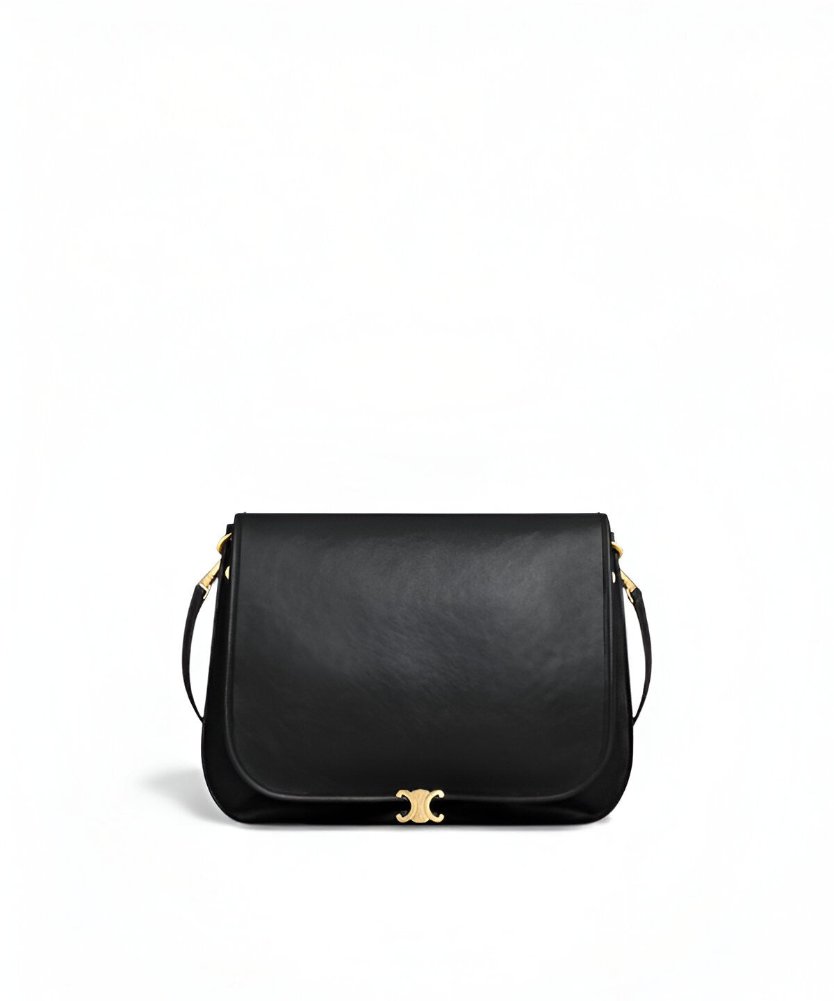 셀린느 소프트 트리옹프 베사체 가죽 숄더백 트리옹프 로고 디테일