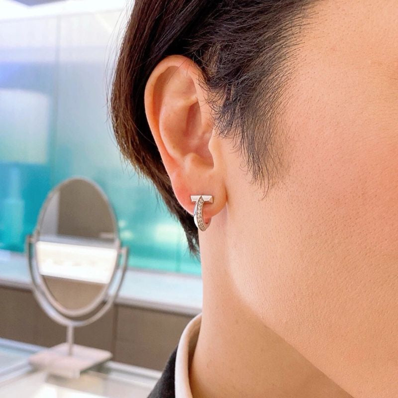 티파니 T1 후프 이어링