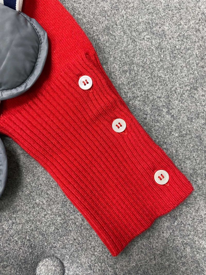 톰브라운 캐시미어 가디건 레드