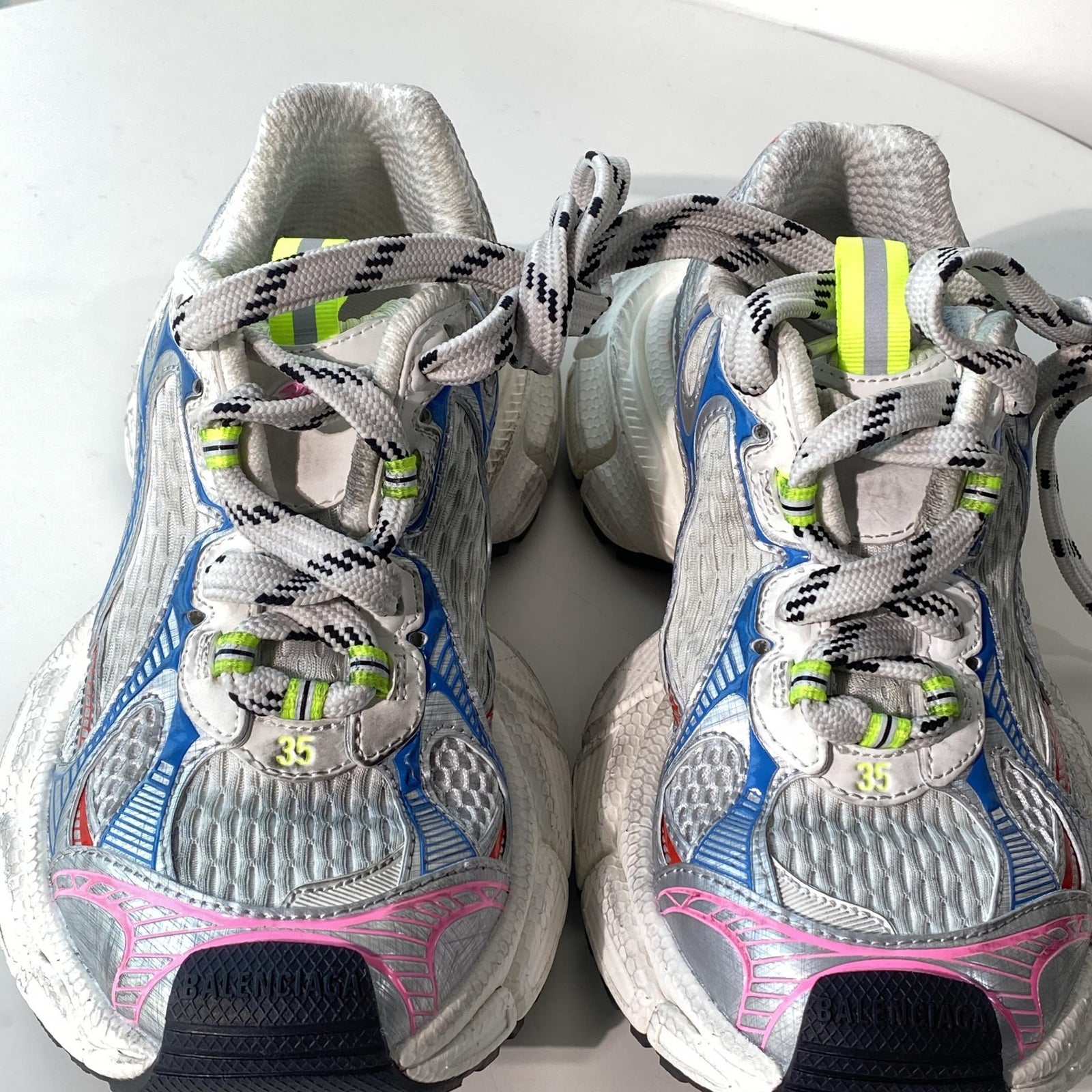 국내) 발렌시아가 3XL 화이트 레드 블루 스니커즈 35