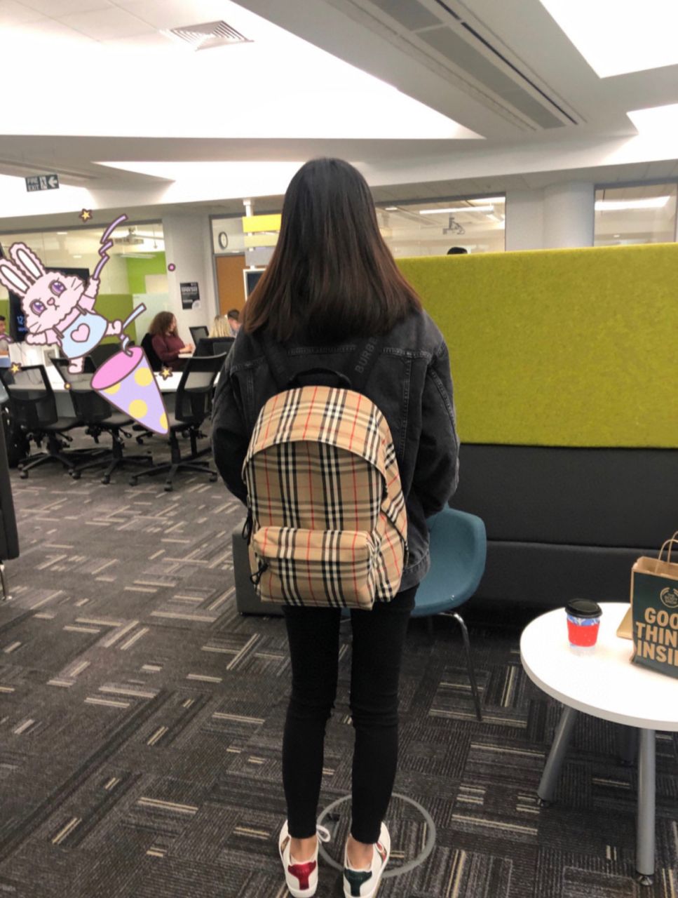 버버리 빈티지 체크 백팩