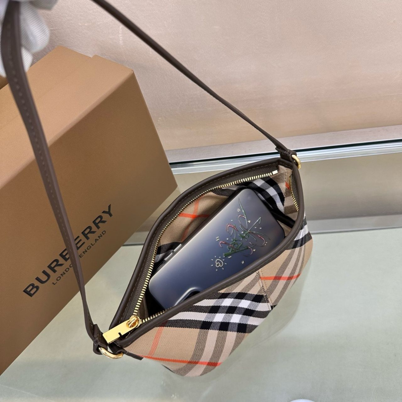 버버리 체크 미니백