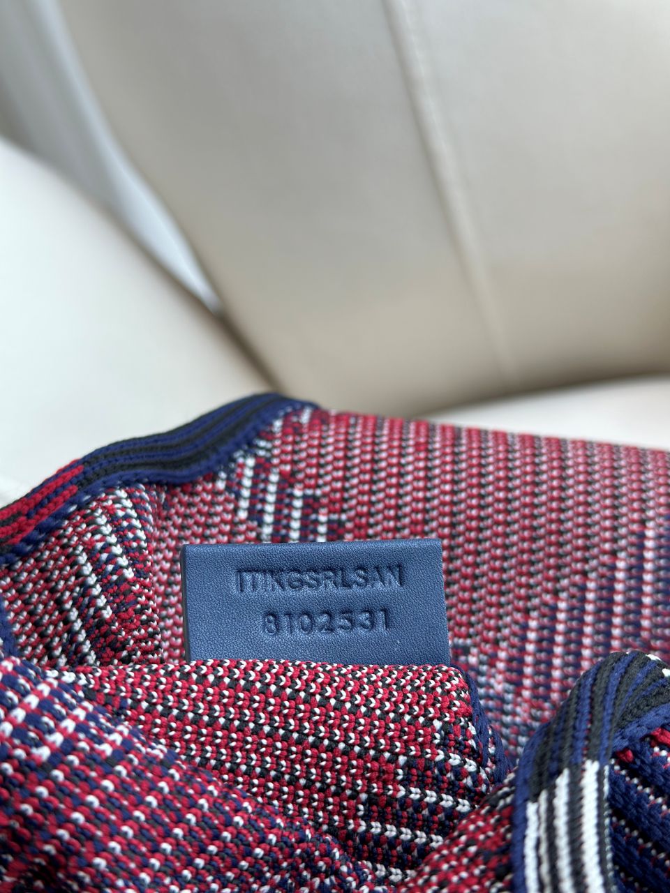 버버리 스몰 체크 니트 숄더 백