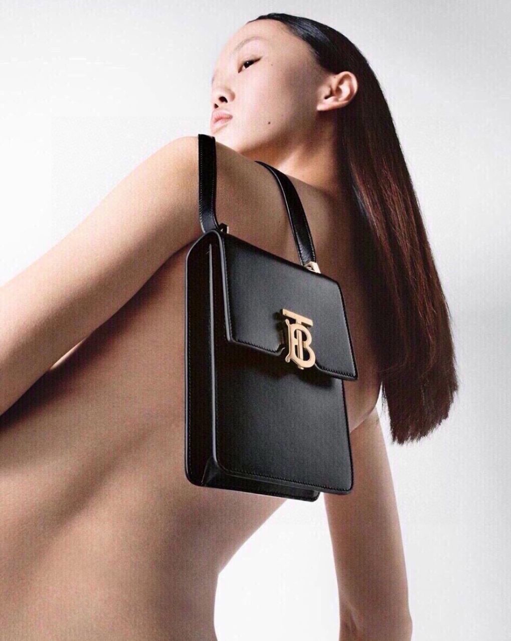 버버리 코튼 캔버스 로빈 백