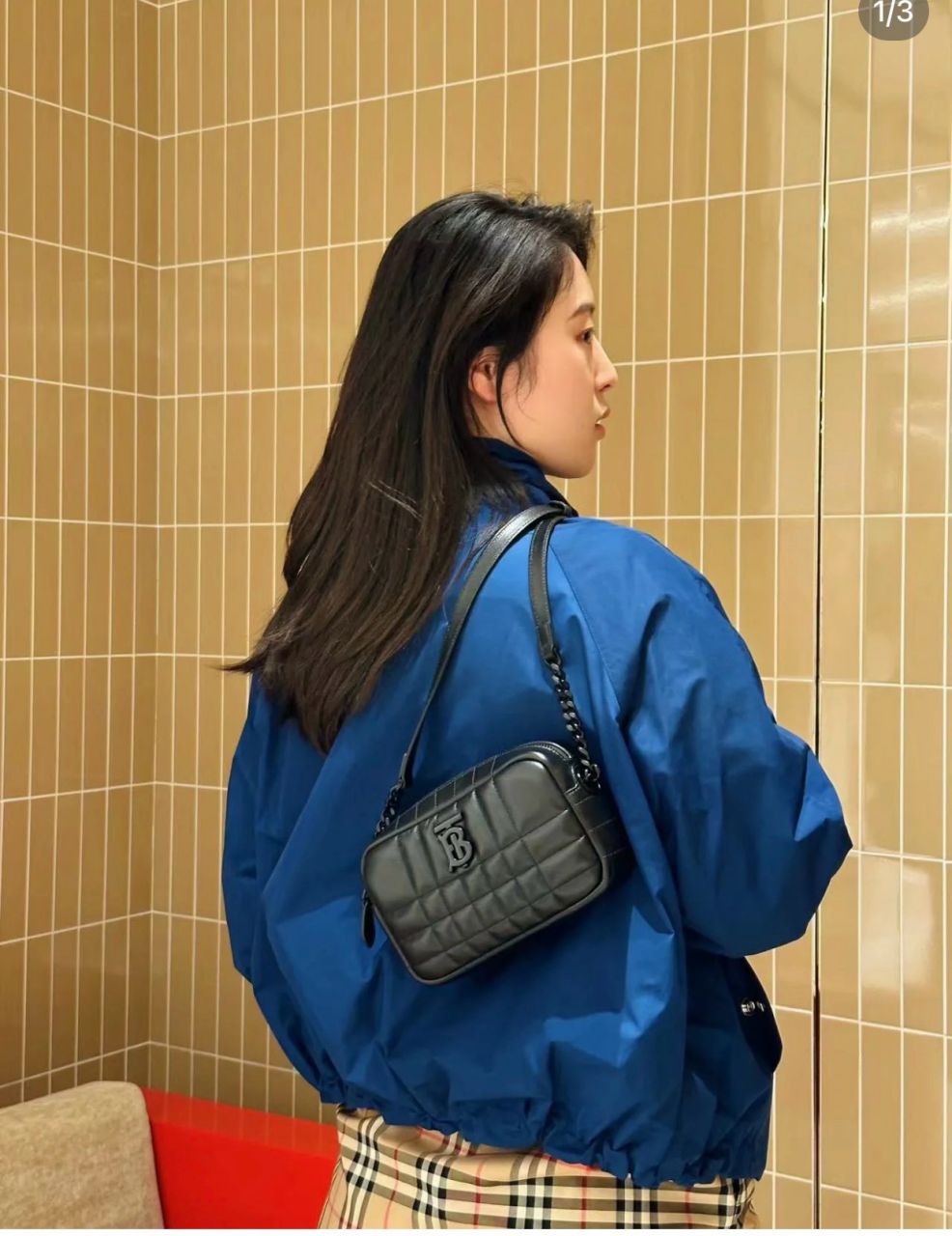 버버리 퀄팅 레더 미니 롤라 카메라백