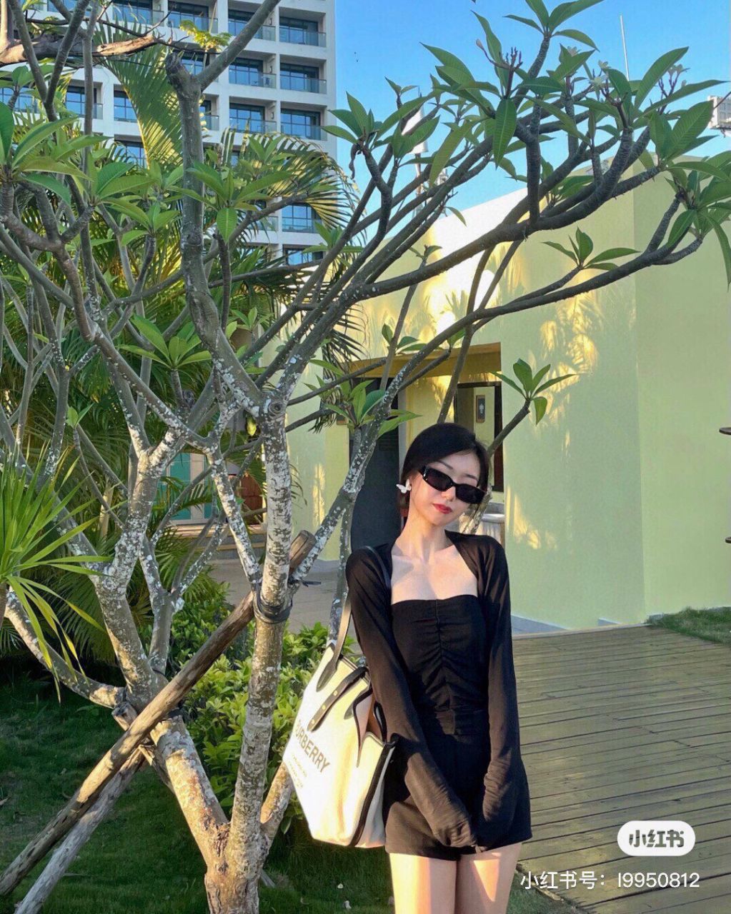 버버리 호스페리 미디엄 캔버스 쇼퍼백