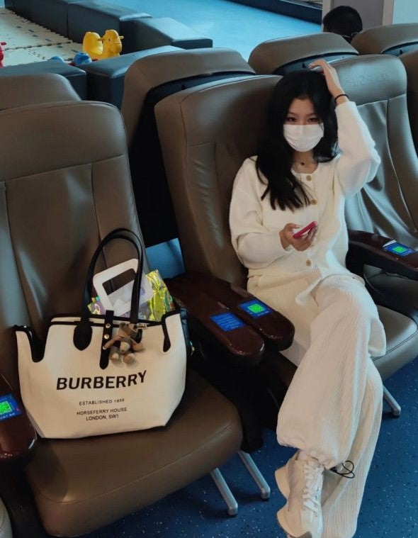 버버리 호스페리 스몰 캔버스 쇼퍼백