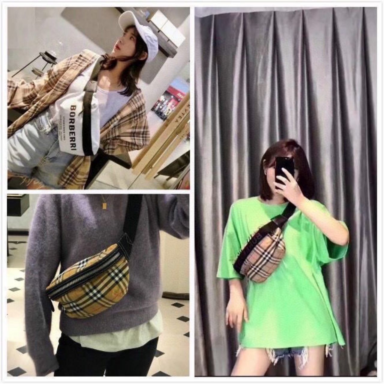 버버리 빈티지 체크 범백