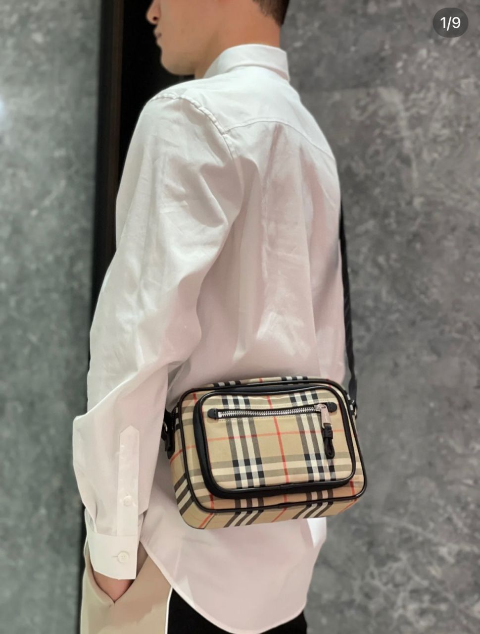 버버리 빈티지 체크 메신저백