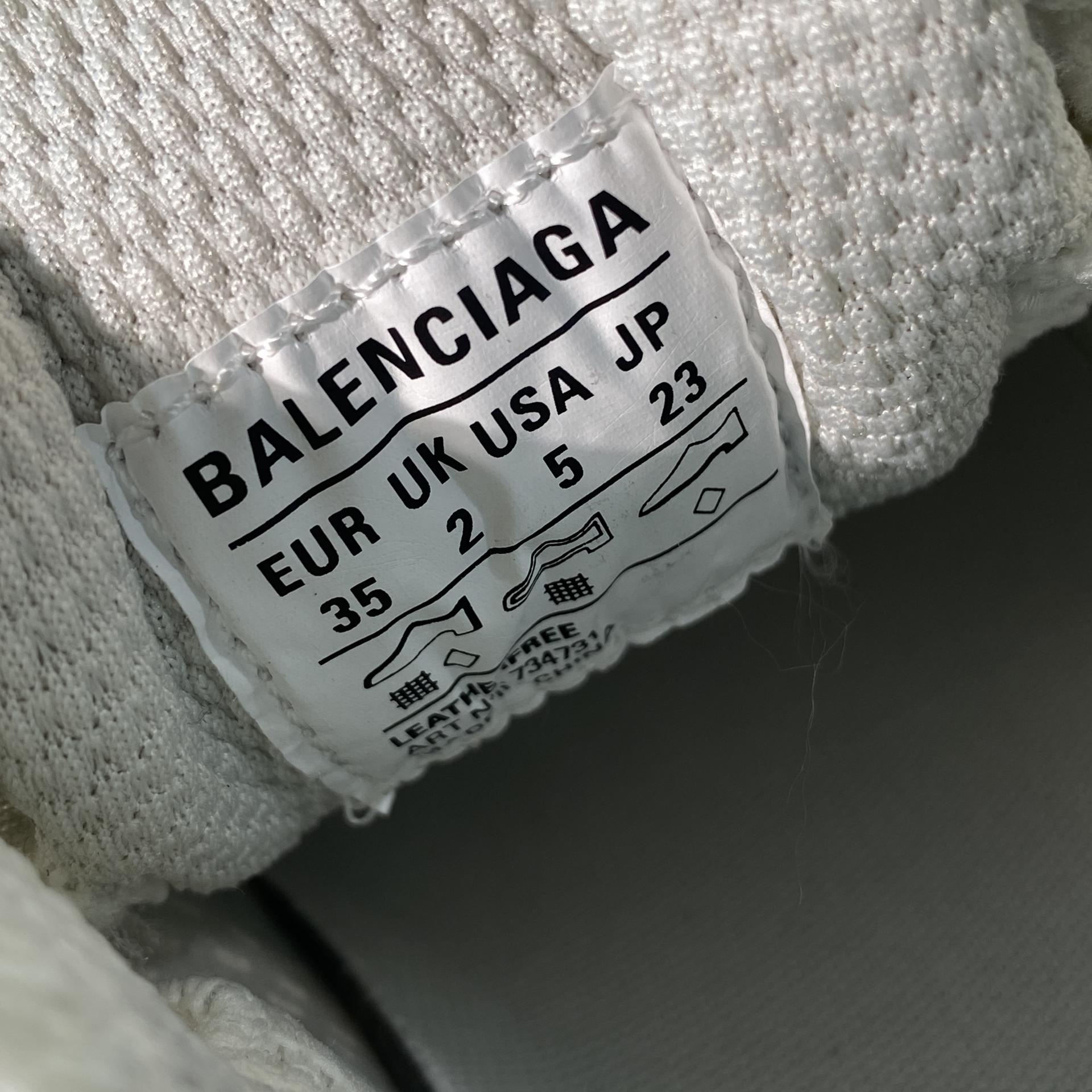 국내) 발렌시아가 3XL 화이트 레드 블루 스니커즈 35