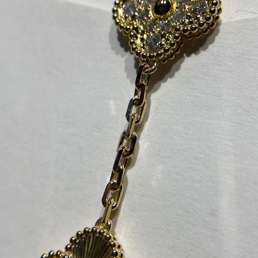 반클리프 빈티지 알함브라 브레이슬릿 기요세 다이아 (18K)