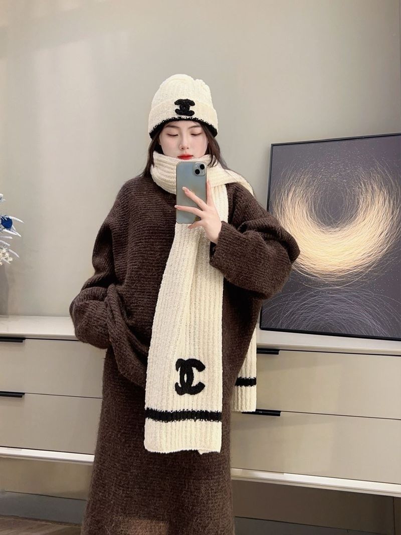 샤넬 머플러 모자 set 6