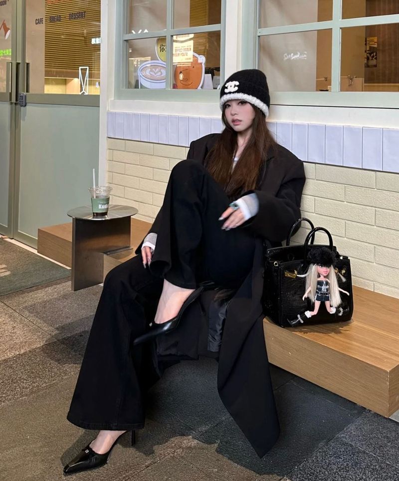 샤넬 머플러 모자 set 6