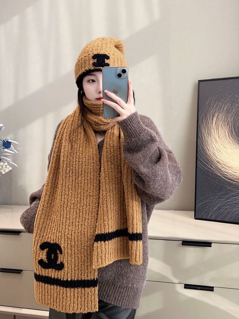 샤넬 머플러 모자 set 6