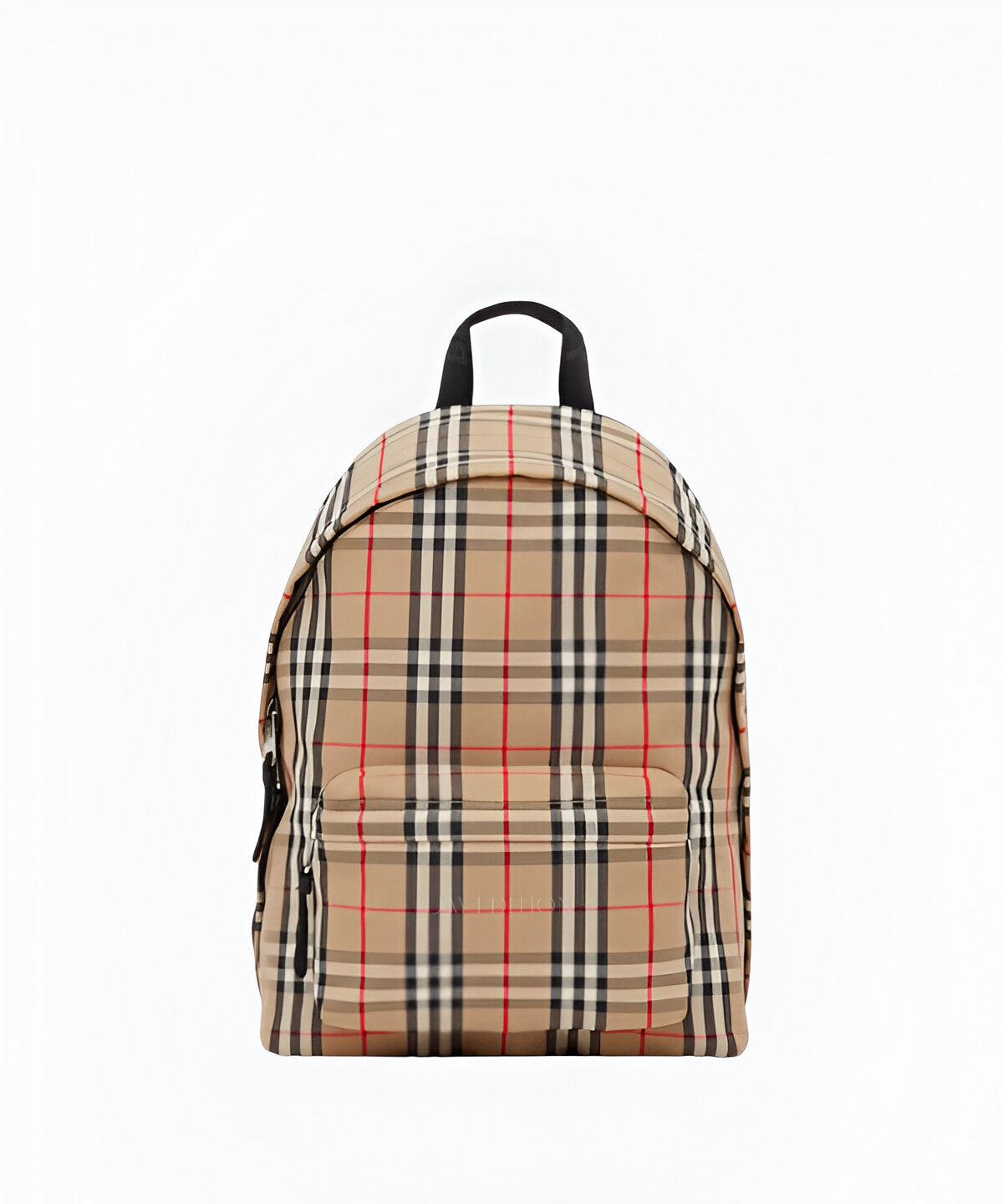 버버리 빈티지 체크 백팩 전면 체크 패턴과 수납 포켓 디테일