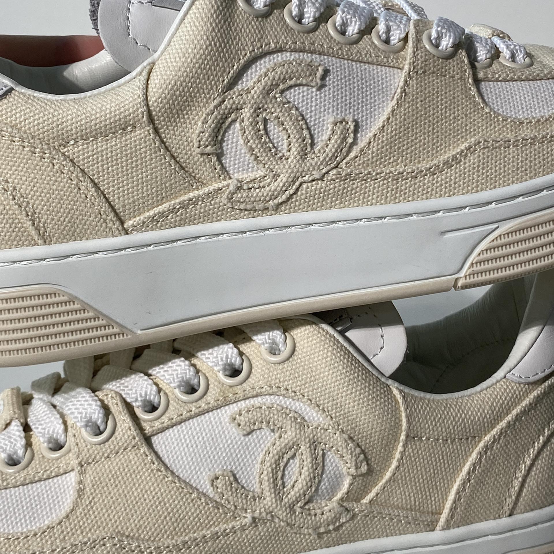 국내) 샤넬 24ss CC 코튼 스니커즈 / 35