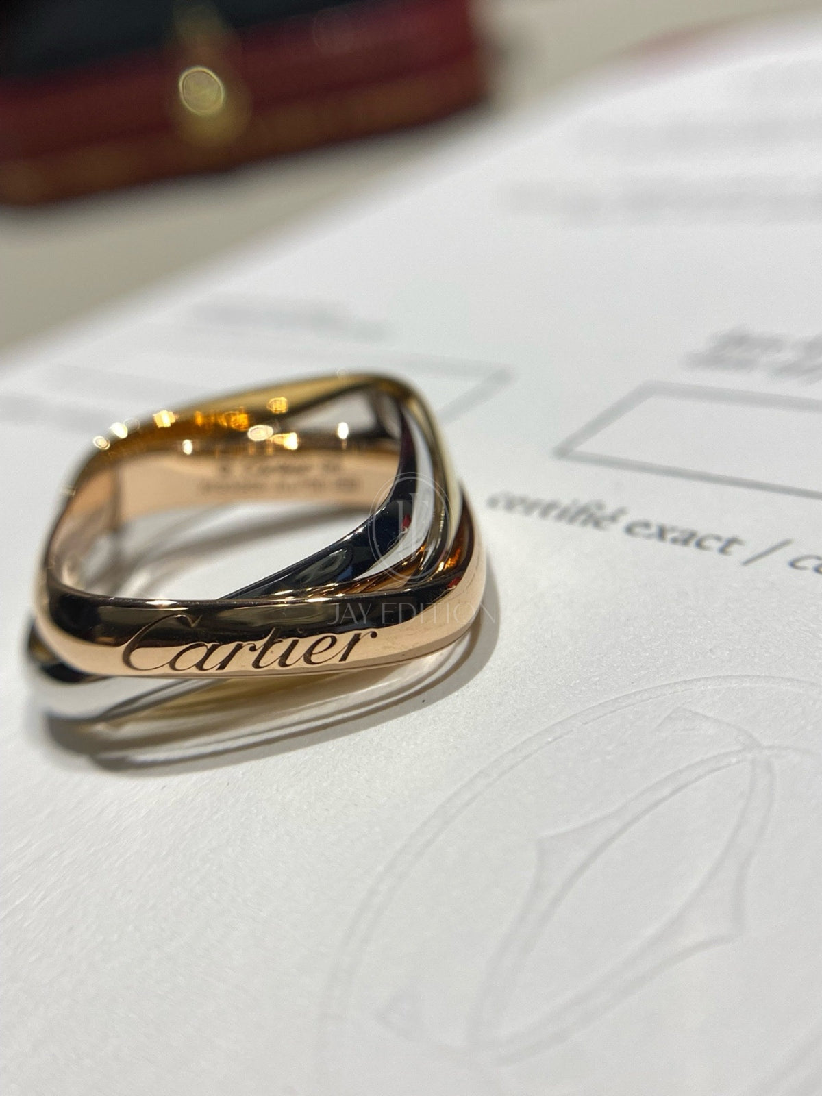 까르띠에 트리니티 쿠션 링 클래식 (18K)