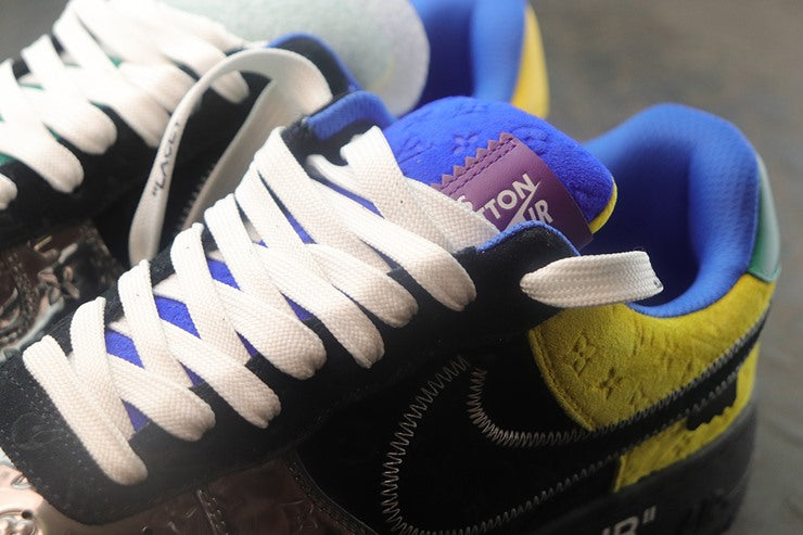 루이비통 x 나이키 에어포스1 버질아블로 멧 실버 블랙