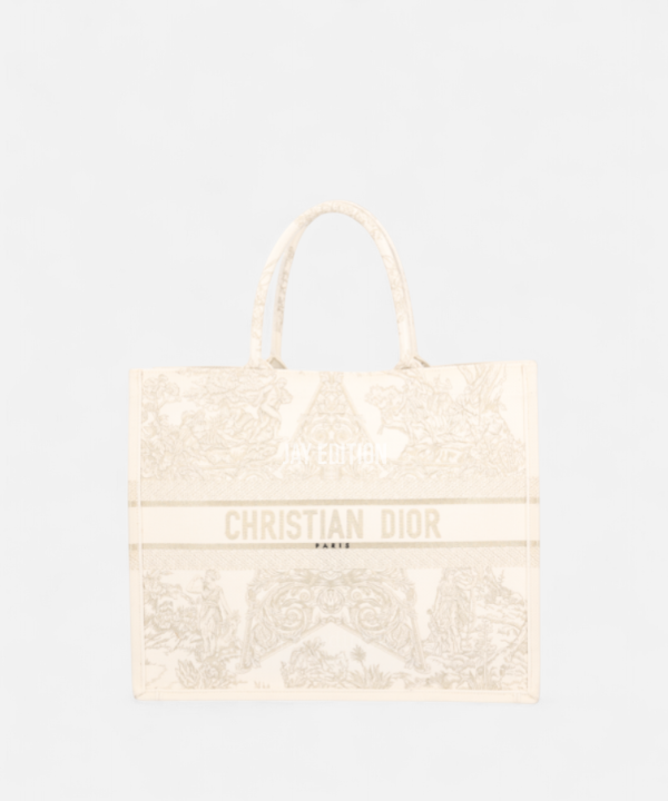 디올 별 북백 미듐 자수 캔버스 CHRISTIAN DIOR 로고 스타 디테일 토트백
