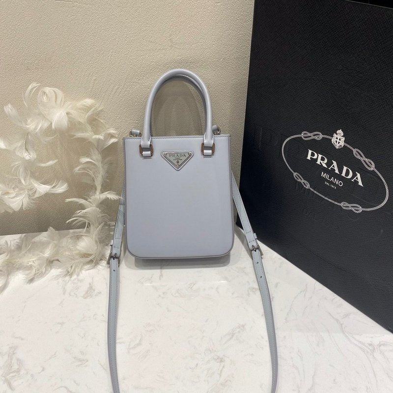 프라다 브러시드 미니 토트백