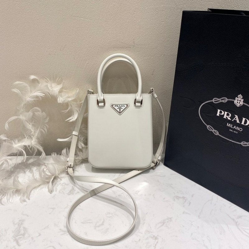 프라다 브러시드 미니 토트백