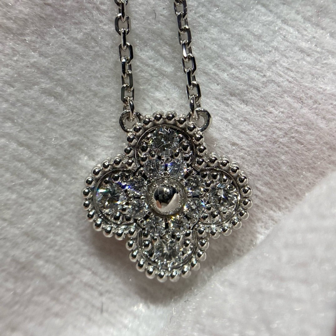 반클리프 빈티지 다이아 알함브라 네크리스 (18K)