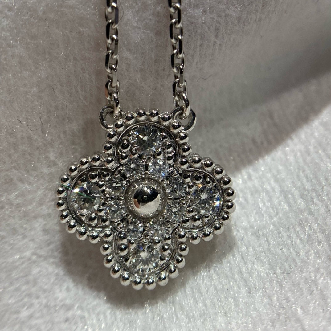 반클리프 빈티지 다이아 알함브라 네크리스 (18K)