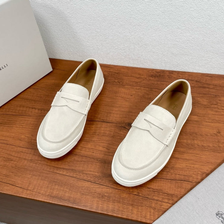 브루넬로쿠치넬리 스웨이드 로퍼 베이지