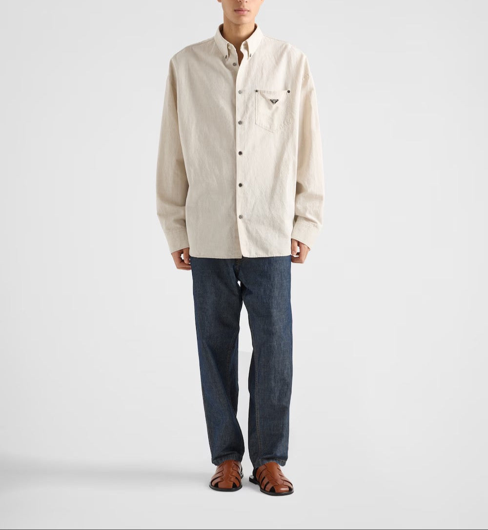 프라다 샴브레이 셔츠