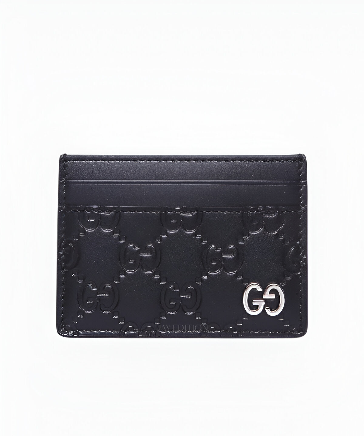 구찌 시마 로고 카드케이스 GG 시마 엠보싱 가죽 로고 디테일 슬림 카드 지갑