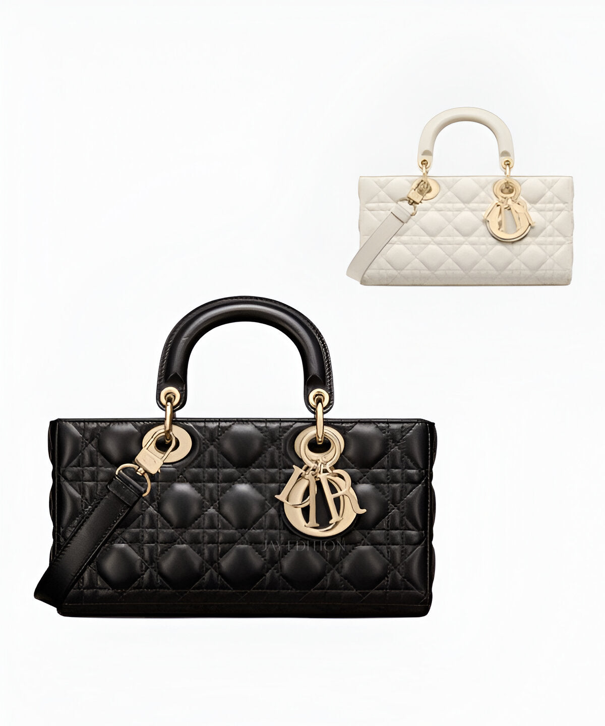 디올 디 조이백 미디움 까나쥬 퀼팅 송아지 가죽 숄더백