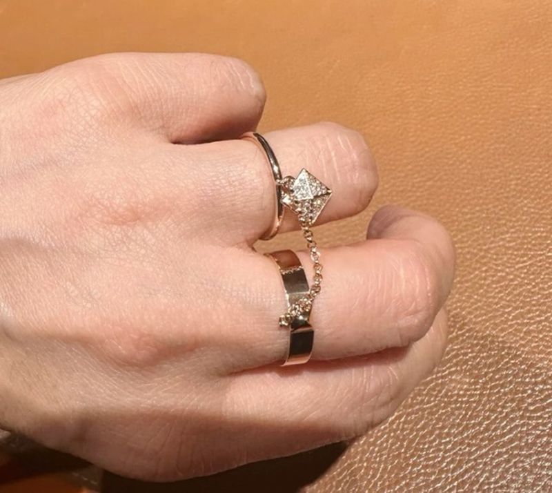 에르메스 Hermès Clou d'H 더블 링