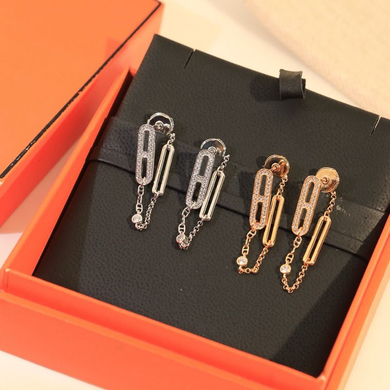 에르메스 Chaine d'ancre Chaos earrings