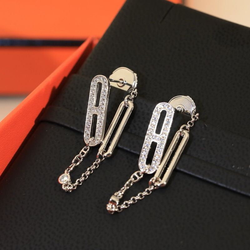 에르메스 Chaine d'ancre Chaos earrings