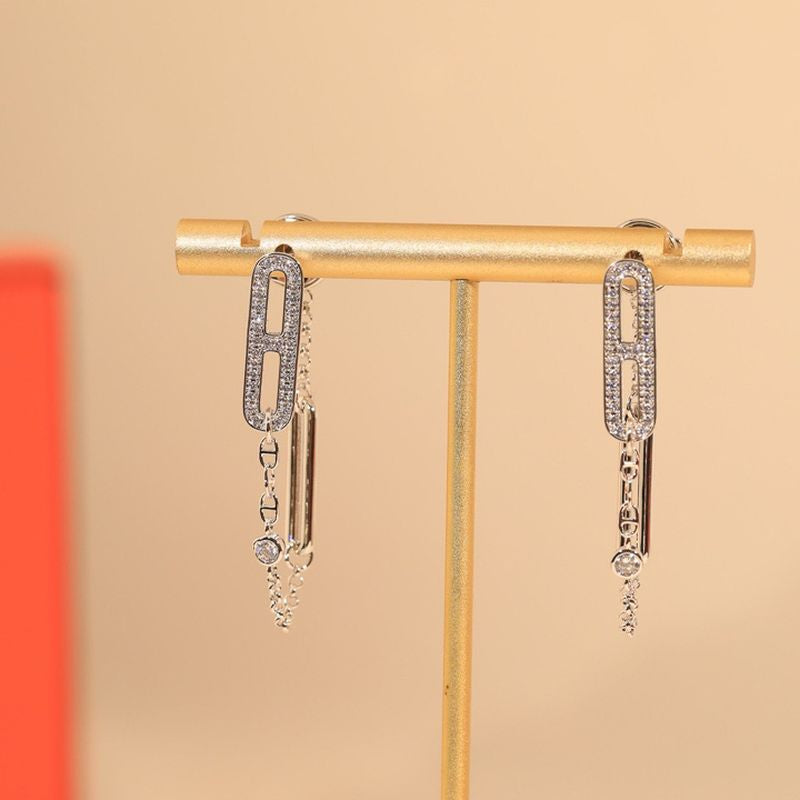에르메스 Chaine d'ancre Chaos earrings