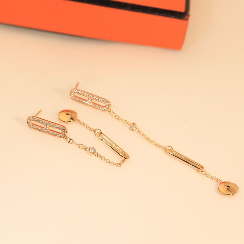 에르메스 Chaine d'ancre Chaos earrings