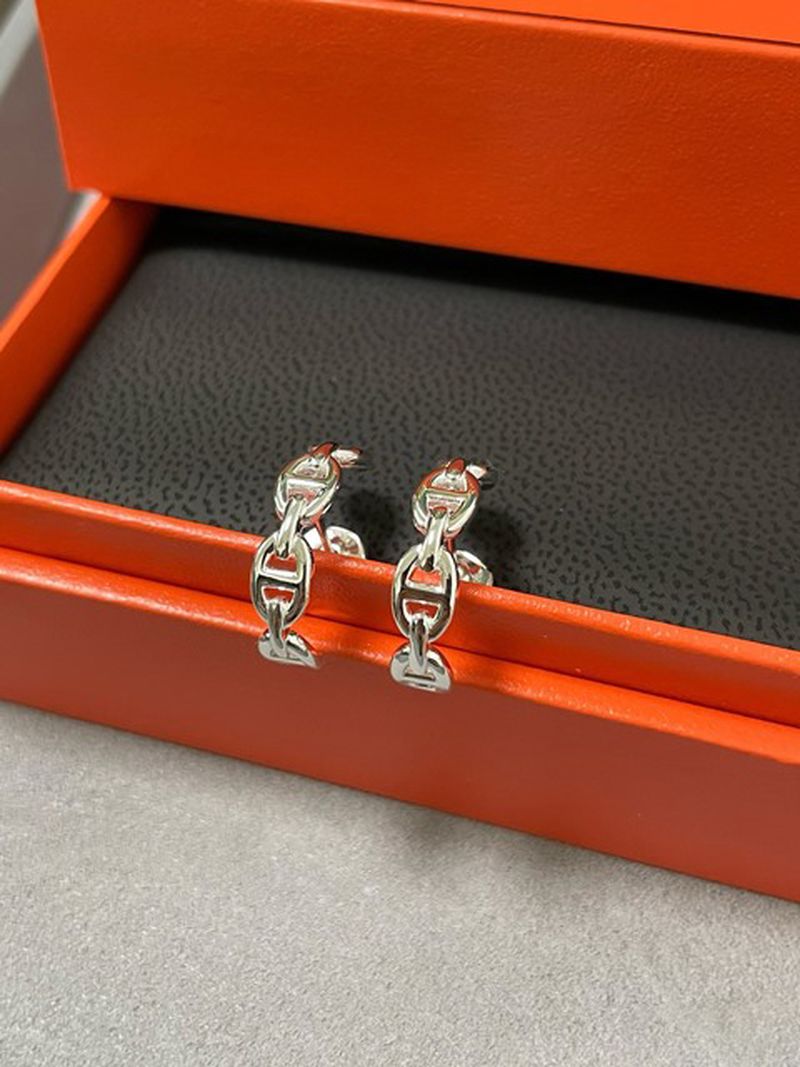 에르메스 Chaine d'Ancre earrings