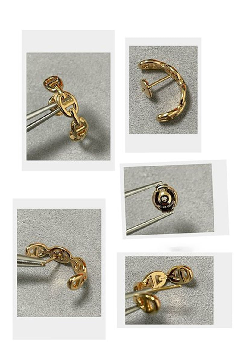 에르메스 Chaine d'Ancre earrings