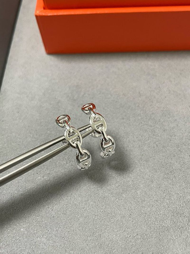 에르메스 Chaine d'Ancre earrings