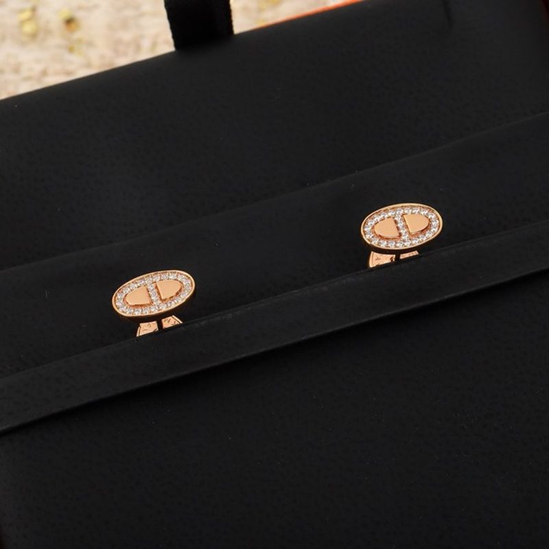 에르메스 Chaine d'ancre earrings